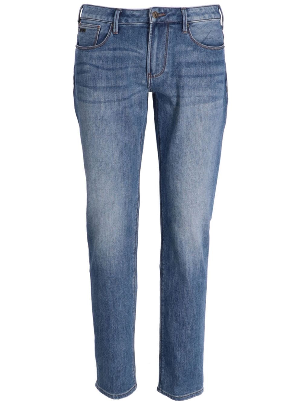 Emporio Armani Ausgeblichene Straight-Leg-Jeans - Blau von Emporio Armani