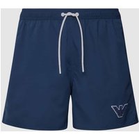 Emporio Armani Badehose mit Label-Patch Modell 'SPONGE EAGLE' in Dunkelblau, Größe XL von Emporio Armani