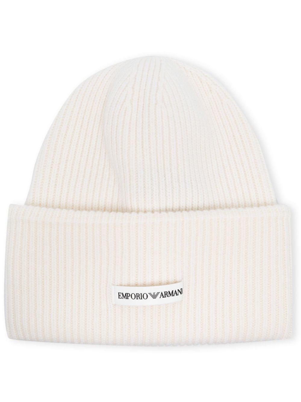 Emporio Armani Beanie mit Logo-Patch - Nude von Emporio Armani