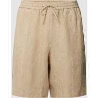 Emporio Armani Loose Fit Bermudas aus reinem Leinen in Beige, Größe 50 Emporio Armani Loose Fit Bermudas aus reinem Leinen in Beige, Größe 50 von Emporio Armani