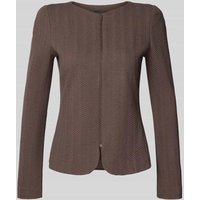 Emporio Armani Blazer mit Rundhalsausschnitt und Reißverschluss in Taupe, Größe 40 von Emporio Armani