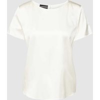 Emporio Armani Bluse mit rückseitigem Schlüsselloch-Ausschnitt in Weiss, Größe 36 von Emporio Armani