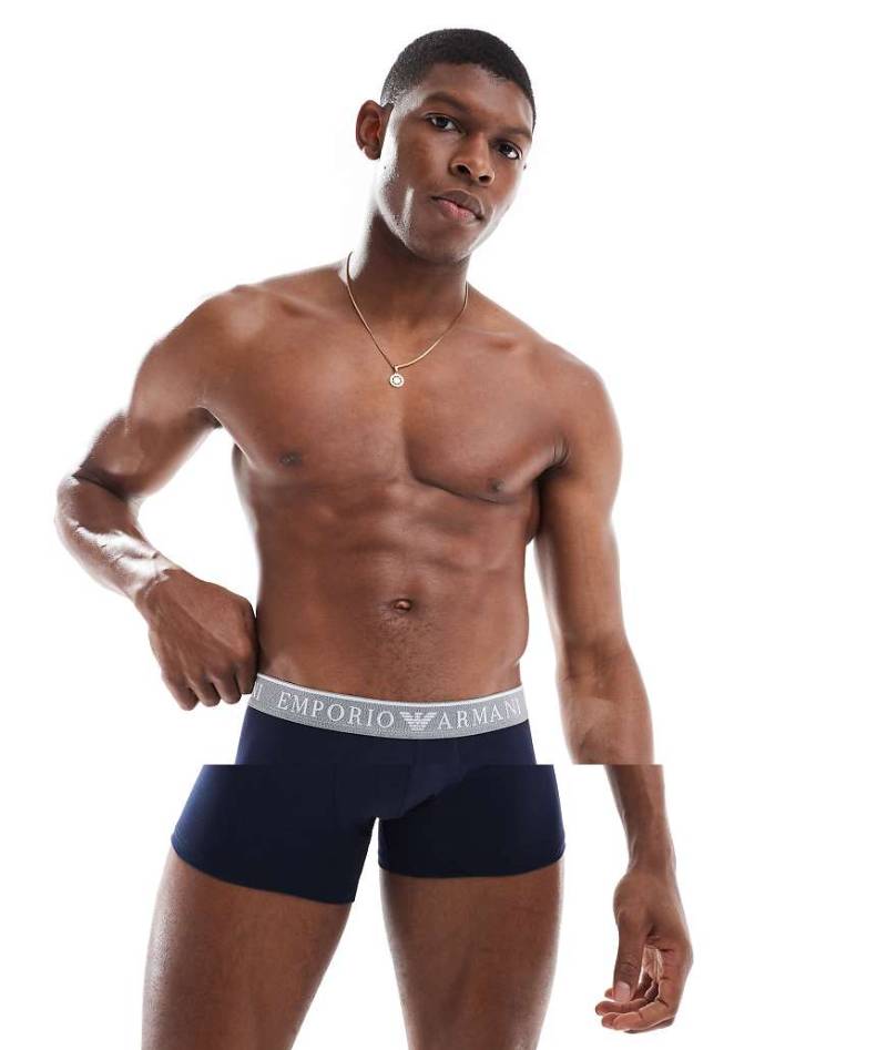 Emporio Armani - Bodywear - 2er-Pack Unterhosen in Schwarz und Taupe mit Endurance-Logo von Emporio Armani