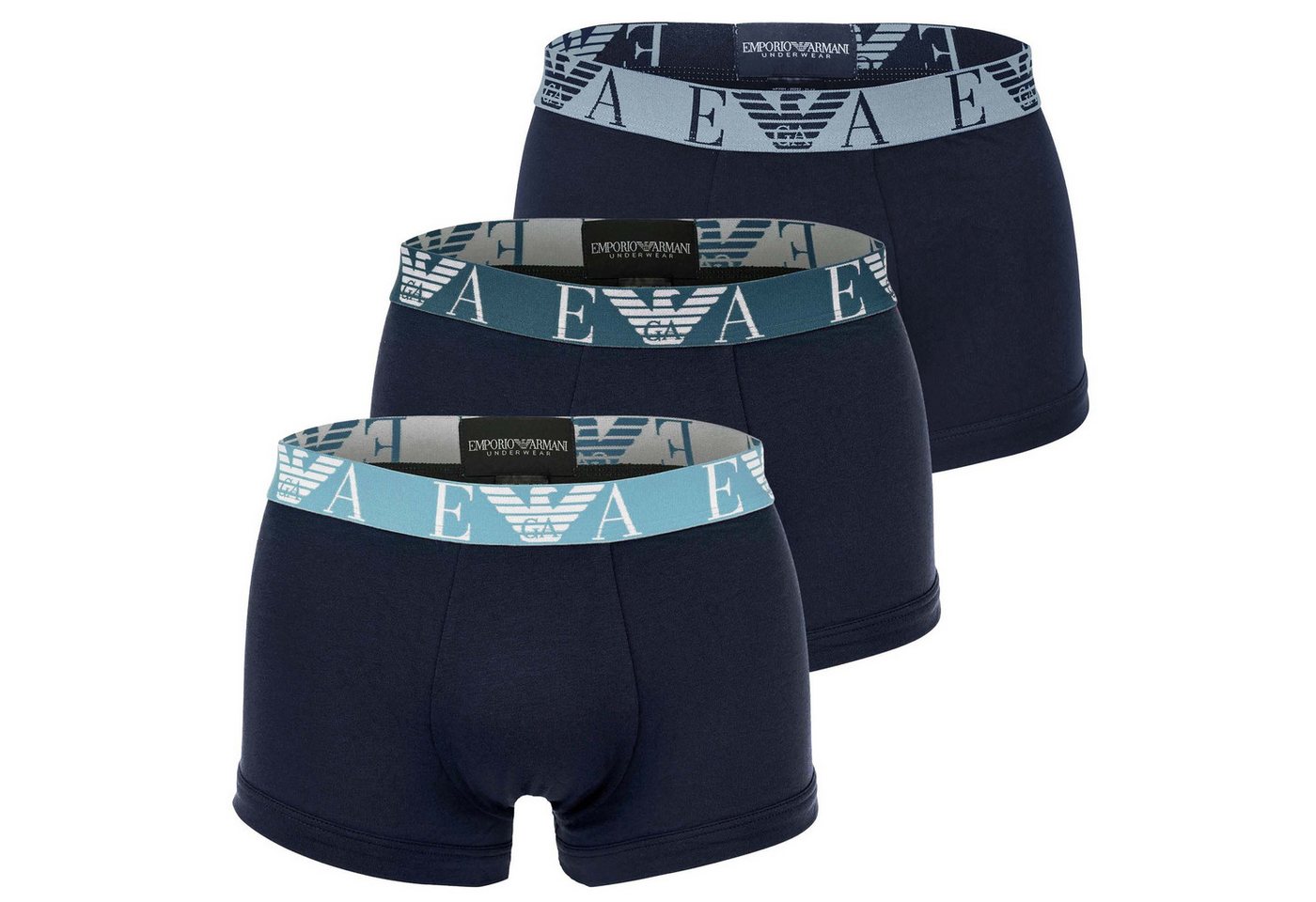 Emporio Armani Boxer Herren Boxershort 3er Pack Baumwolle BOLD MONOGRAM (Packung, 3er Pack) von Emporio Armani