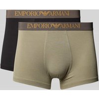 Emporio Armani Boxershorts mit elastischem Logo-Bund im 2er-Pack in Lind, Größe M von Emporio Armani