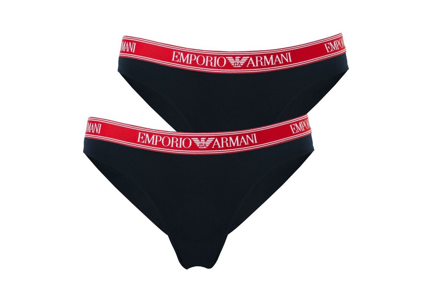 Emporio Armani Brasilslip 2er Pack Brazilien Brief Stretch Cotton mit umlaufenden Markenschriftzug an Bund von Emporio Armani