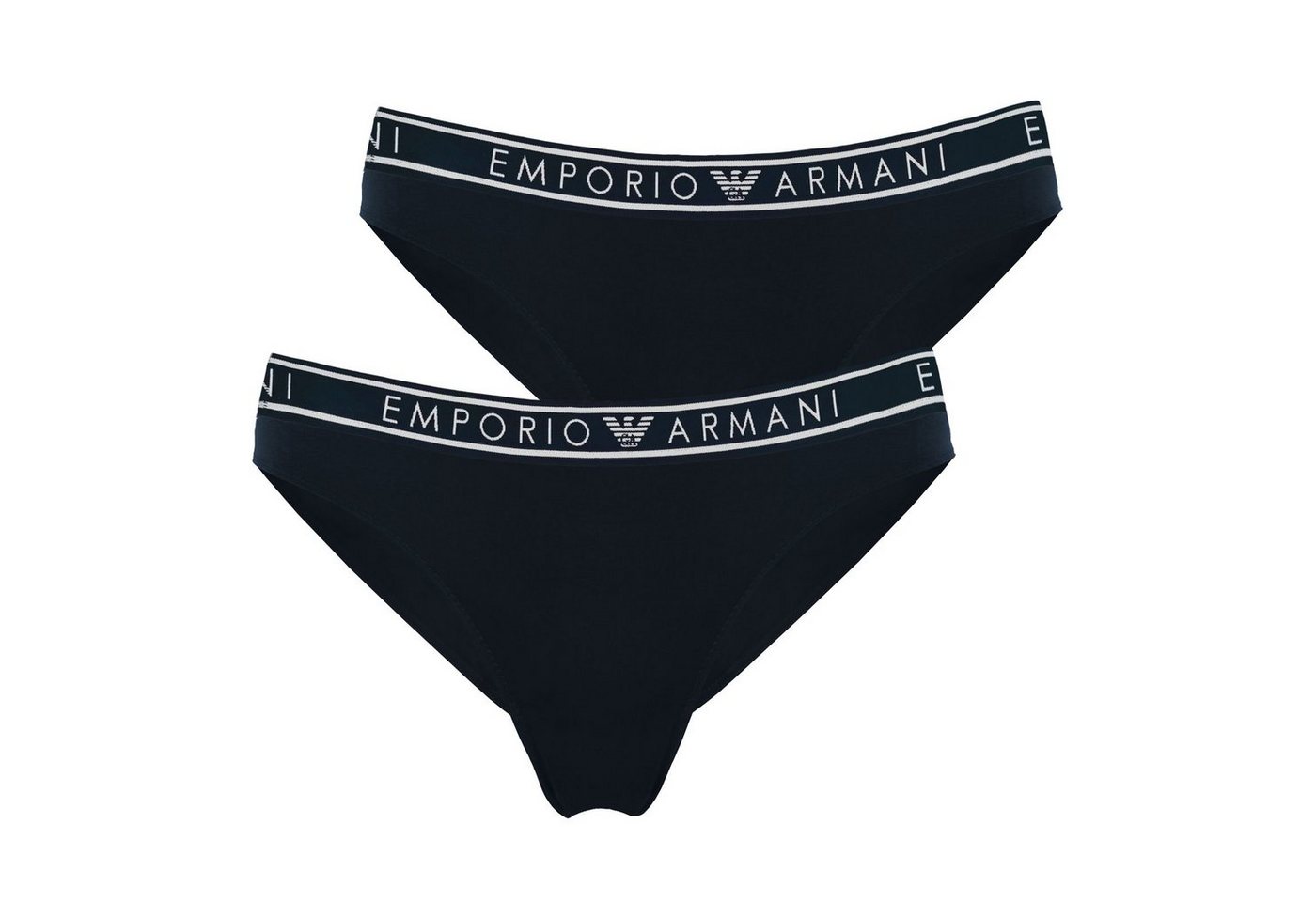 Emporio Armani Brasilslip 2er Pack Brazilien Brief Stretch Cotton mit umlaufenden Markenschriftzug an Bund von Emporio Armani