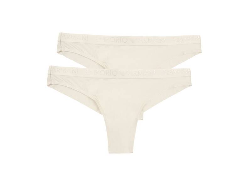 Emporio Armani Brasilslip Brazilian Brief Microfiber (2-St., enthält 2 gleichfarbige Slips) mit umlaufendem Markenschriftzug von Emporio Armani