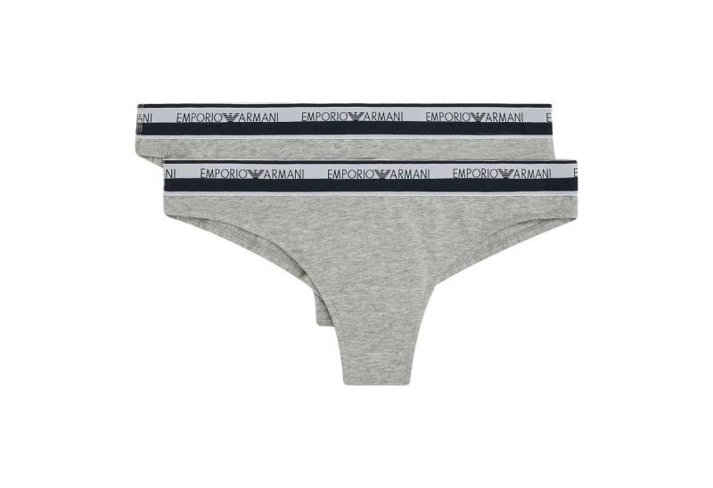 Emporio Armani Brasilslip Brazilian Brief Stretch Cotton (2-St., enthält 2 gleichfarbige Slips) mit umlaufendem Markenschriftzug von Emporio Armani