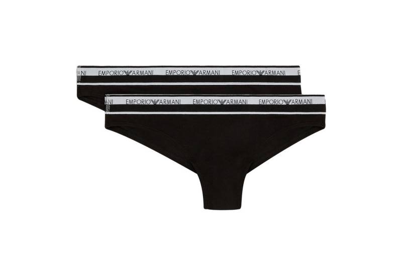 Emporio Armani Brasilslip Brazilian Brief Stretch Cotton (2-St., enthält 2 gleichfarbige Slips) mit umlaufendem Markenschriftzug von Emporio Armani
