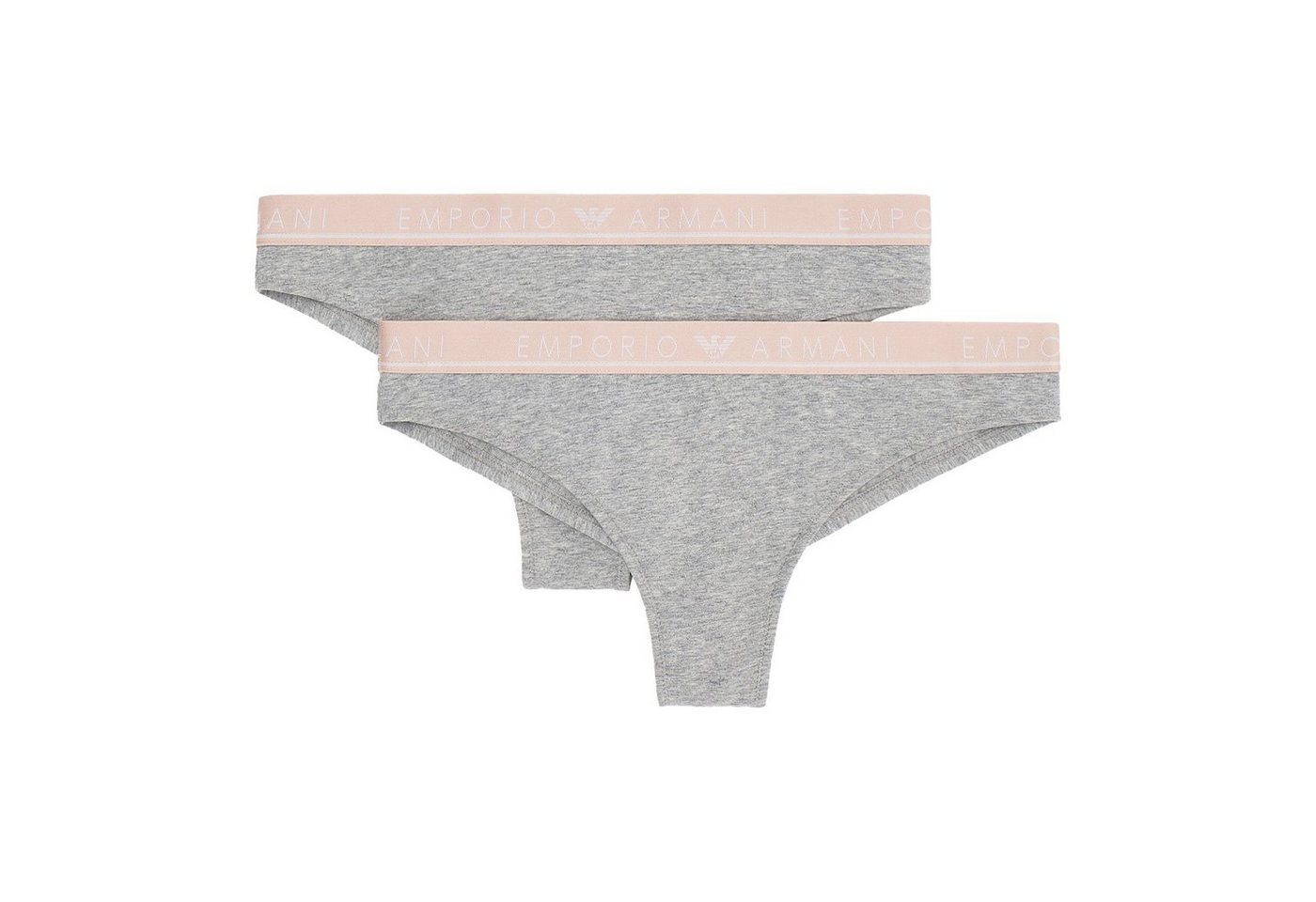 Emporio Armani Brasilslip Brazilian Brief Stretch Cotton (2-St., enthält 2 gleichfarbige Slips) mit umlaufenden Markenschriftzügen von Emporio Armani