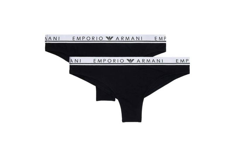 Emporio Armani Brasilslip Brazilian Brief Stretch Cotton (2-St., enthält 2 gleichfarbige Slips) mit umlaufenden Markenschriftzügen von Emporio Armani