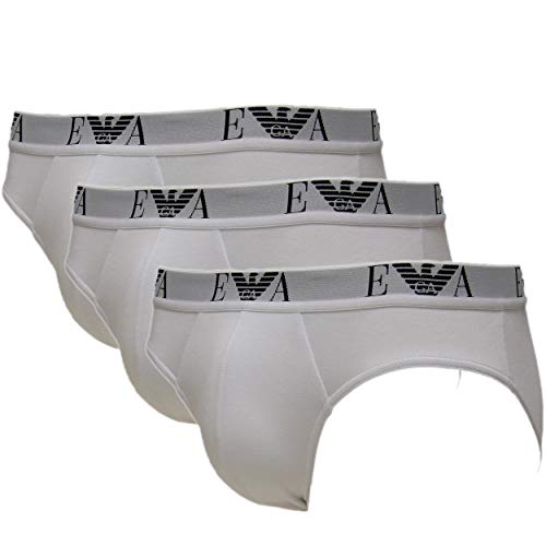Emporio Armani CC715 Brief Herren Slips 3er Pack S Weiss (16510) von Emporio Armani