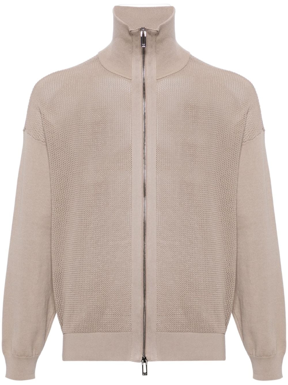 Emporio Armani Cardigan mit Reißverschluss - Nude von Emporio Armani