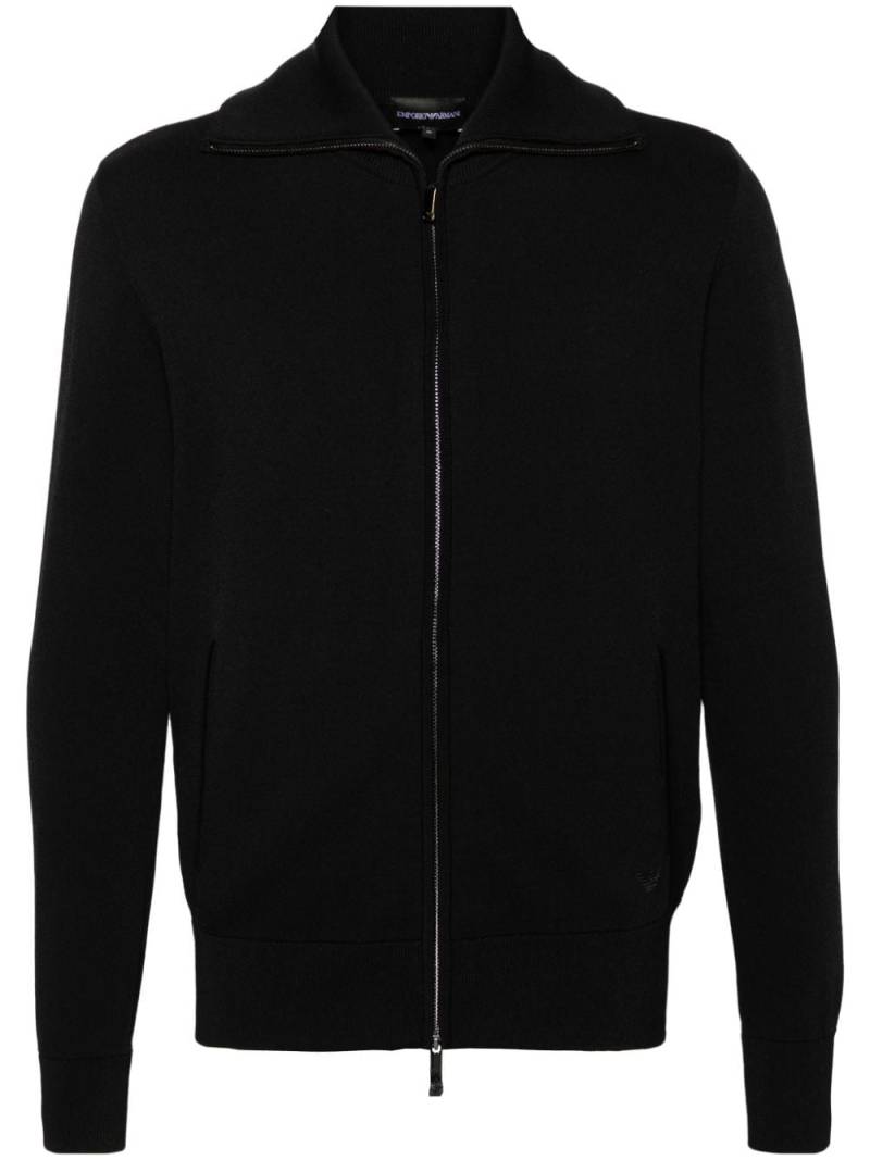 Emporio Armani Cardigan mit Reißverschluss - Schwarz von Emporio Armani