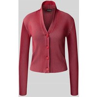 Emporio Armani Cardigan mit Stehkragen und Knopfleiste in Dunkelrot, Größe L von Emporio Armani