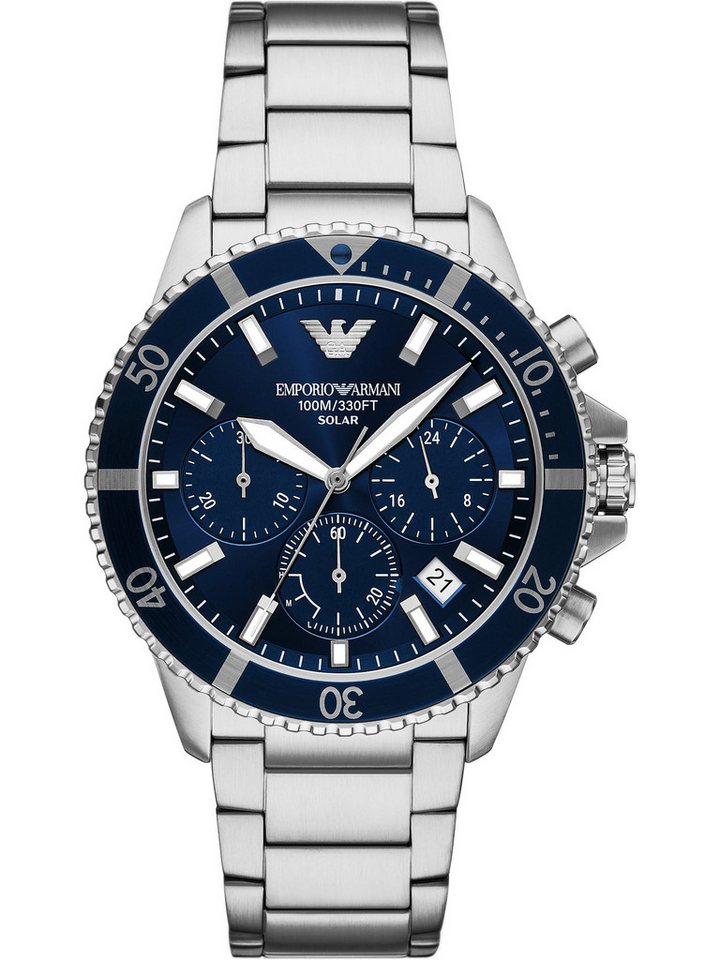 Emporio Armani Chronograph Emporio Armani Herren-Uhren Analog Solar, Klassikuhr von Emporio Armani