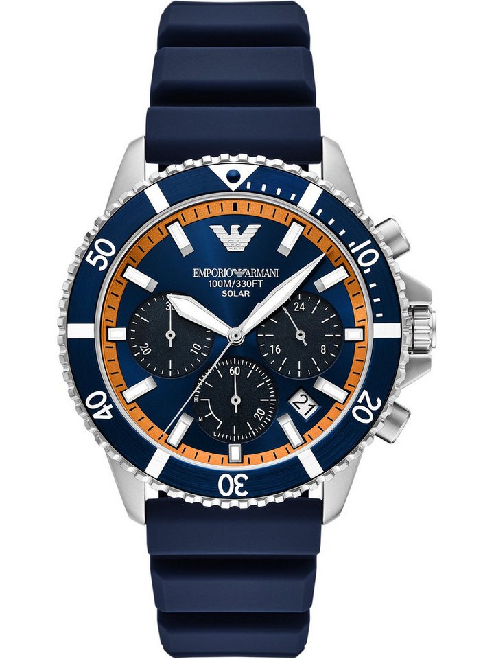 Emporio Armani Chronograph Emporio Armani Herren-Uhren Analog Solar von Emporio Armani