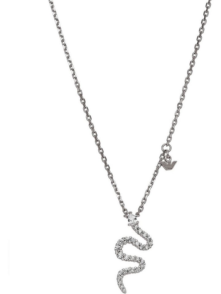 Emporio Armani Collier Emporio Armani Damen-Kette 925er Silber Zirkonia von Emporio Armani