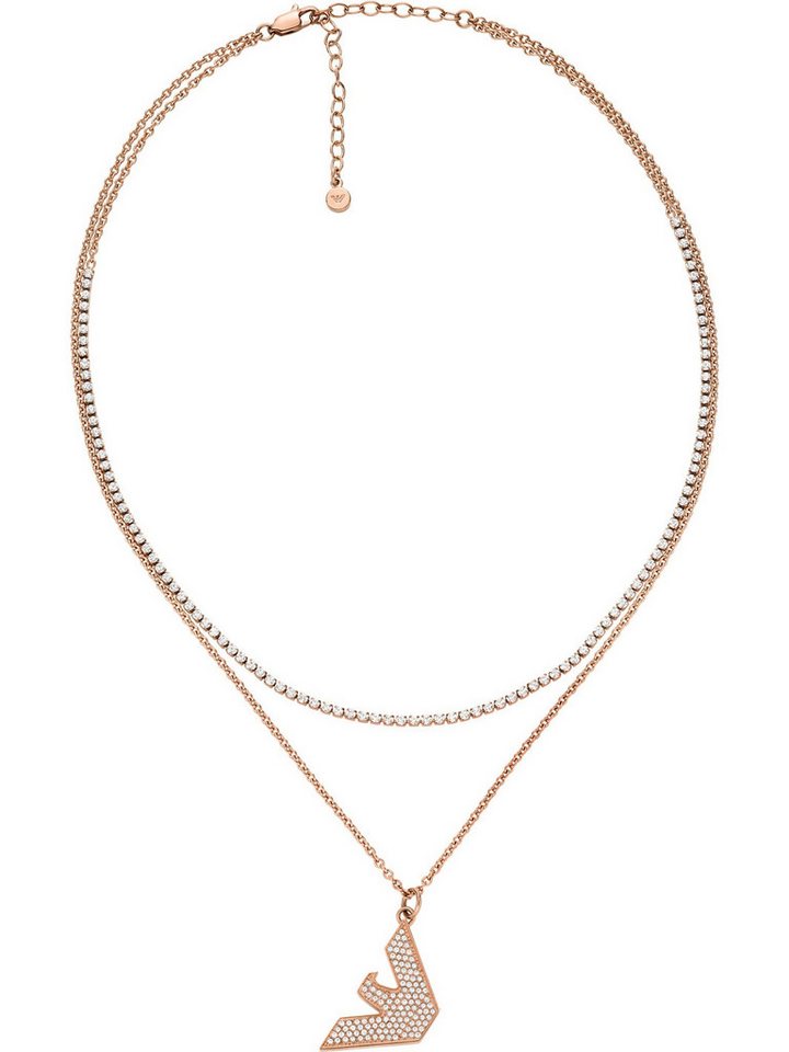 Emporio Armani Collier Emporio Armani Damen-Kette Edelstahl Glasstein von Emporio Armani