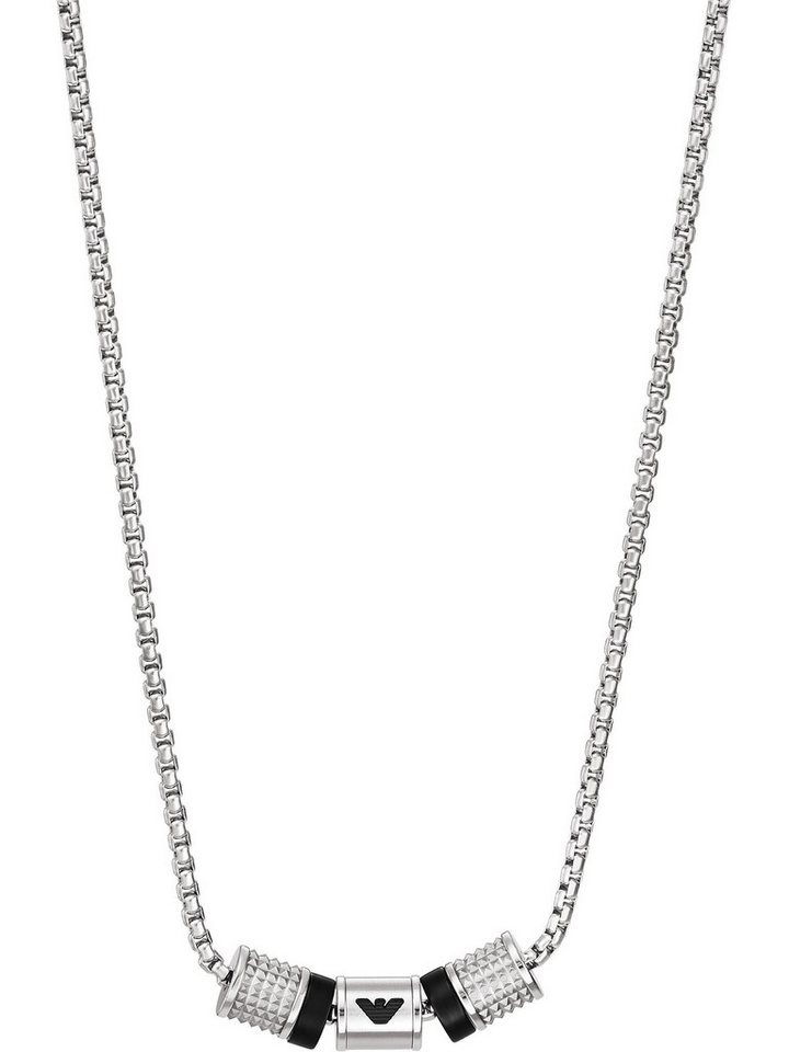 Emporio Armani Collier Emporio Armani Herren-Kette Edelstahl Onyx von Emporio Armani
