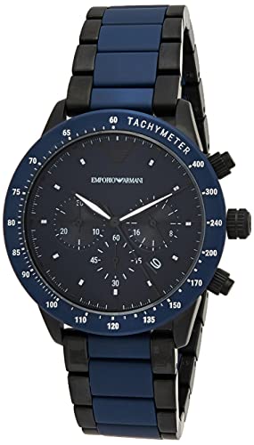 Emporio Armani Herren Quarz-Chronograph Uhr mit Armband AR70001 von EMPORIO ARMANI