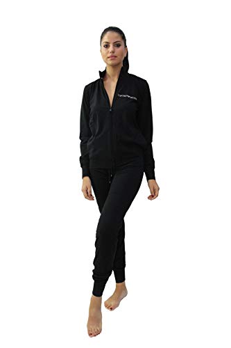 Emporio Armani Damen Anzug Sweatshirt + Hose Casual FREIZET Art. 164146 CC270, Schwarz, XS von Emporio Armani