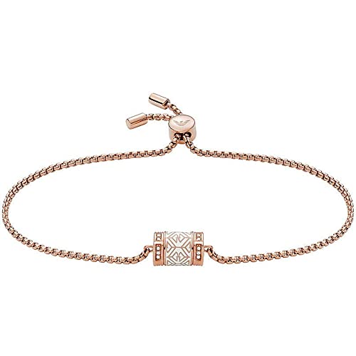 Emporio Armani Armband Für Frauen, Innenlänge: 160~235mm Größe Rondell: 12X10X2mm Rose Gold Edelstahlarmband, EGS2829221 von Emporio Armani