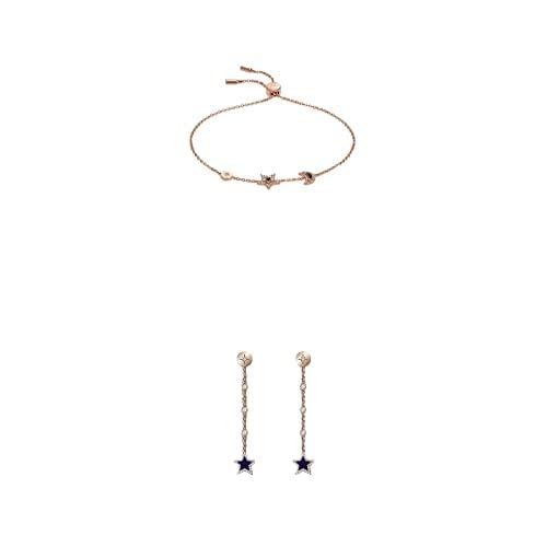 Emporio Armani Damen Armband Rose Gold-Ton Elevated Messing Komponenten + Rose Gold-Ton Elevated Messing Tropfen Ohrringe von Emporio Armani