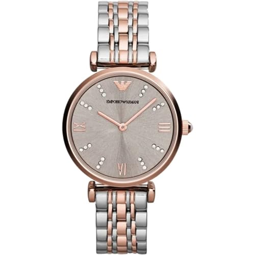 Emporio Armani Uhr für Damen , Zweizeiger Uhrwerk, 31mm Rose Gold Edelstahlgehäuse mit einem Edelstahlarmband, AR1840 von Emporio Armani