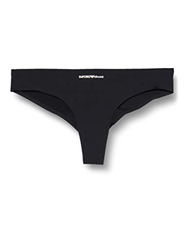 Emporio Armani Damen Bi-pack Brief Iconic Cotton Unterwäsche BI-PACK BRIEF, Black/Black, S von Emporio Armani