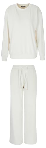 Emporio Armani Damen Chenille Loungewear Tracksuit Sweatshirt, joghurt, M Emporio Armani Damen Chenille Loungewear Tracksuit Sweatshirt, joghurt, M von Emporio Armani