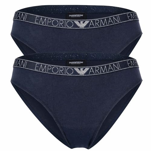 Emporio Armani Damen Emporio Armani Women's 2-pack Essential Studs Logo Brazilian Briefs, Marine, M EU von Emporio Armani