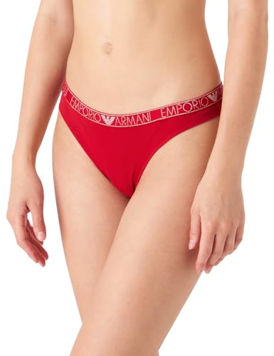 Emporio Armani Damen Emporio Armani Women's 2-pack Essential Studs Logo Brazilian Briefs, Ruby Red, M EU von Emporio Armani