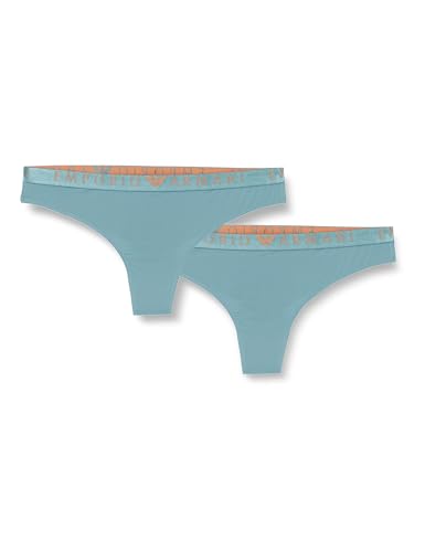 Emporio Armani Damen Emporio Armani Women's 2-pack Iconic Microfiber Brazilian Briefs, Arctic, XL EU von Emporio Armani