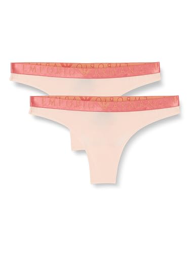 Emporio Armani Damen Emporio Armani Women's 2-pack Iconic Microfiber Brazilian Briefs, Nude, L EU von Emporio Armani