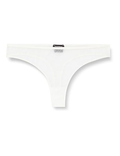 Emporio Armani Damen Emporio Armani Women's All Over Mesh Monogram Thong Panties, Pale Cream, M EU von Emporio Armani