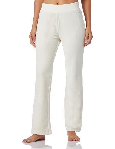 Emporio Armani Damen Emporio Armani Women's Bell Fit Ribbed Velour Sweatpants, Pale Cream, XS EU von Emporio Armani