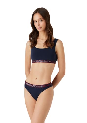Emporio Armani Damen Emporio Armani Women's Bralette Bra+brazilian Brief Tartan Christmas Cotton Lingerie Set, Marine, L EU Emporio Armani Damen Emporio Armani Women's Bralette Bra+brazilian Brief Tartan Christmas Cotton Lingerie Set, Marine, L EU von Emporio Armani