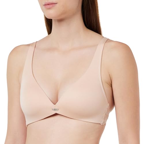 Emporio Armani Damen Emporio Armani Women's Bralette Dreamy Viscose Lace Padded Bra, Nude, M EU von Emporio Armani