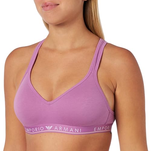 Emporio Armani Damen Emporio Armani Women's Bralette Iconic Logoband Padded Bra, Hortensia, L EU von Emporio Armani