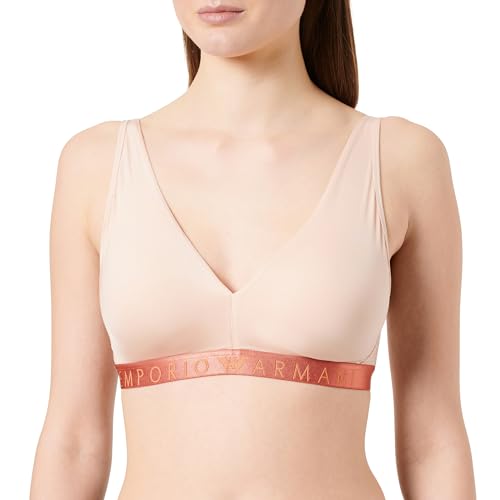 Emporio Armani Damen Emporio Armani Women's Bralette With Removable And Iconic Microfiber Padded Bra, Nude, XL EU von Emporio Armani