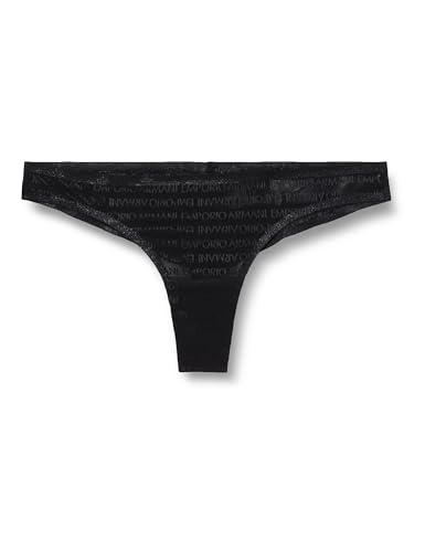 Emporio Armani Damen Emporio Armani Women's Brazilian All Over Logo Mesh Briefs, Schwarz, M EU von Emporio Armani