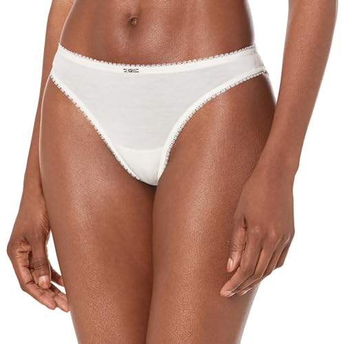 Emporio Armani Damen Emporio Armani Women's Brazilian Dreamy Viscose Lace Briefs, Pale Cream, XL EU von Emporio Armani