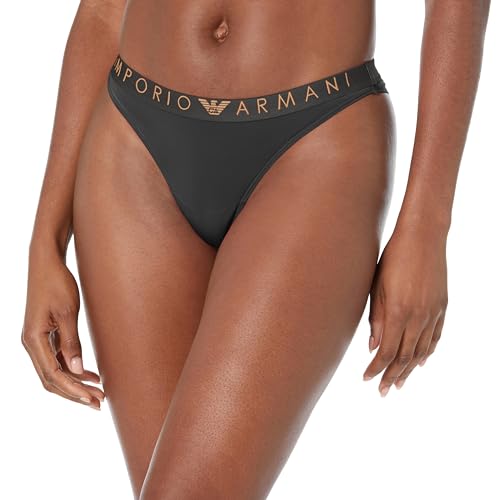 Emporio Armani Damen Emporio Armani Women's Brazilian Iconic Microfiber Briefs, Schwarz, XL EU von Emporio Armani