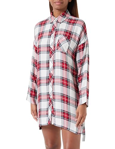 Emporio Armani Damen Emporio Armani Women's Dress Tartan Christmas Viscose Night Shirt, Check Cream/Marine/Ruby, M EU von Emporio Armani