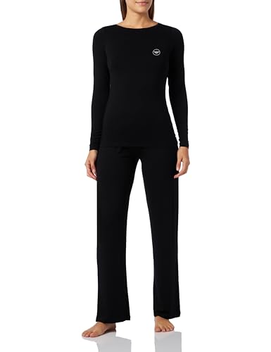 Emporio Armani Damen Emporio Armani Women's Fluid Viscose Pajama Set, Schwarz, M EU von Emporio Armani