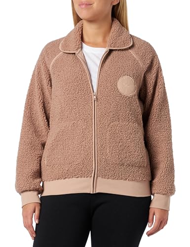 Emporio Armani Damen Emporio Armani Women's Fuzzy Fleece Full Zip Jacket, Hazel Brown, M EU von Emporio Armani