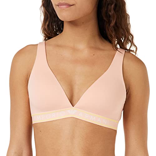 Emporio Armani Damen Emporio Armani Women's Iconic Logoband Padded Bra, Apricot, L EU von Emporio Armani