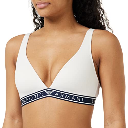 Emporio Armani Damen Emporio Armani Women's Iconic Logoband Padded Bra, Weiß, S EU von Emporio Armani